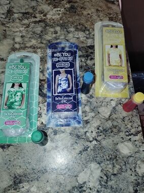 #BE YOU Tie-Dye Kit Set - Green, Blue, Yellow New